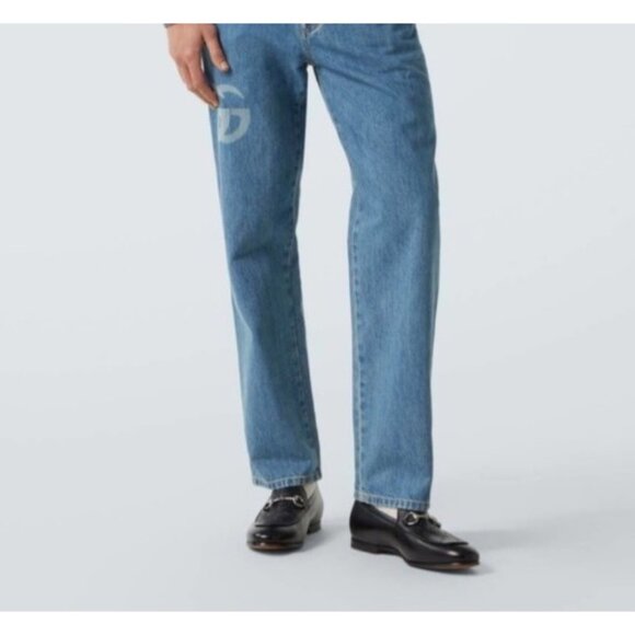 Gucci GG Debossed Leather Men Loafers Horsebit Cocoa Brown Dress Shoes Size 9 - Picture 15 of 15